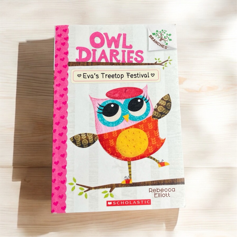 3/$22 Set of 2 Scholastic Owl Diaries Book Set Book 1 & 9 Rebecca Elliott Kids - Picture 5 of 7